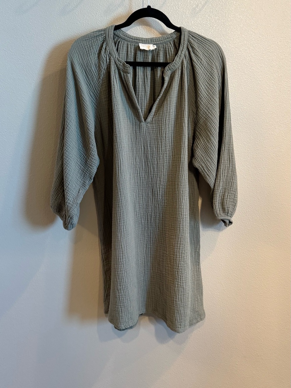 Nation LTD Sage Green Gauze Dress Boho